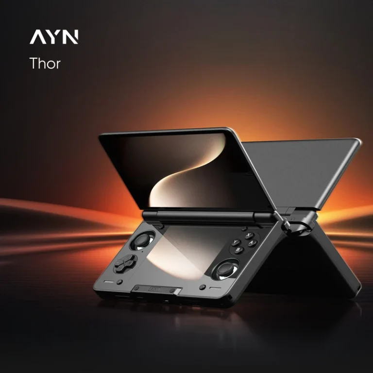 AYN Thor Android handheld dual screen console front view