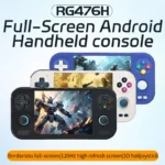 Side angle of Anbernic RG476H showing buttons and screen