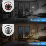 Indoor surveillance camera showing pan and tilt features