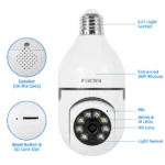 Bubble style indoor security camera with two-way audio