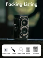 CHUZHAO vintage camera back view displaying screen