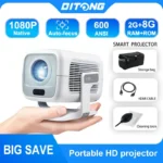 DITONG X3Plus HD projector Native 1080P support 4K WIFI6 BT5.4 Android mini Portable projector led home theater video projector