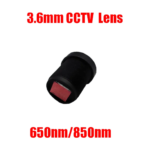 Front view of 3.6mm M12 fixed focus CCTV lens with IR filter