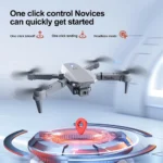 E88 drone and remote controller set displayed on table