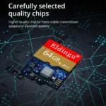 Eldingu TF Card 64GB Class10 A1 packaging display