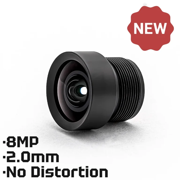 HD 8MP 2.0mm M12 mount lens with 650nm filter for CCTV cameras