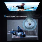 HONGTOP Android Smart Mini Projector 300ANSI Lumen Portable Projector 4K with WIFI Bluetooth 1080P Home Movie Theater Beamer - Image 6