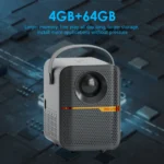 HONGTOP P10 Smart 4K Android WiFi Portable 1080P Home Theater Video LED Bluetooth Mini Projector 4GB 64GB Android 10 Projector - Image 4