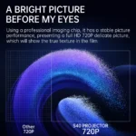 HONGTOP S40 Android 11 Mini Projector Support 4K 1080P 2.4G/5GWIFI BT5.0 Projector 1280*720P Home Cinema Portable Projector - Image 2