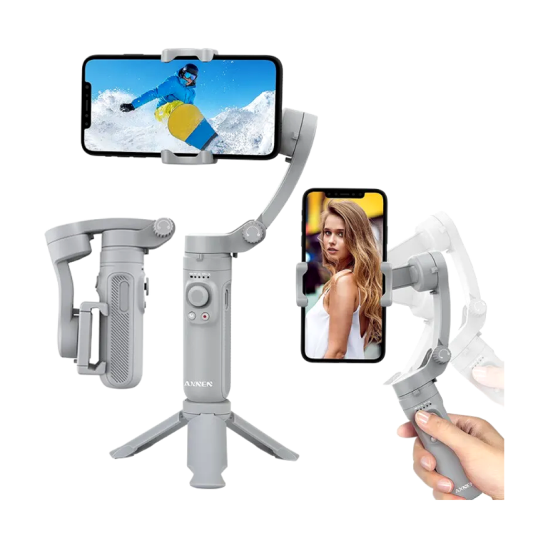 HQ3 3-Axis Foldable Smartphone Gimbal Stabilizer on white background