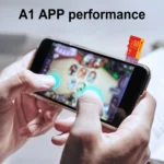 Close-up of Kodak microSDXC card showing storage capacity