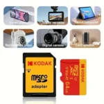 Kodak branded microSDXC memory card close-up
