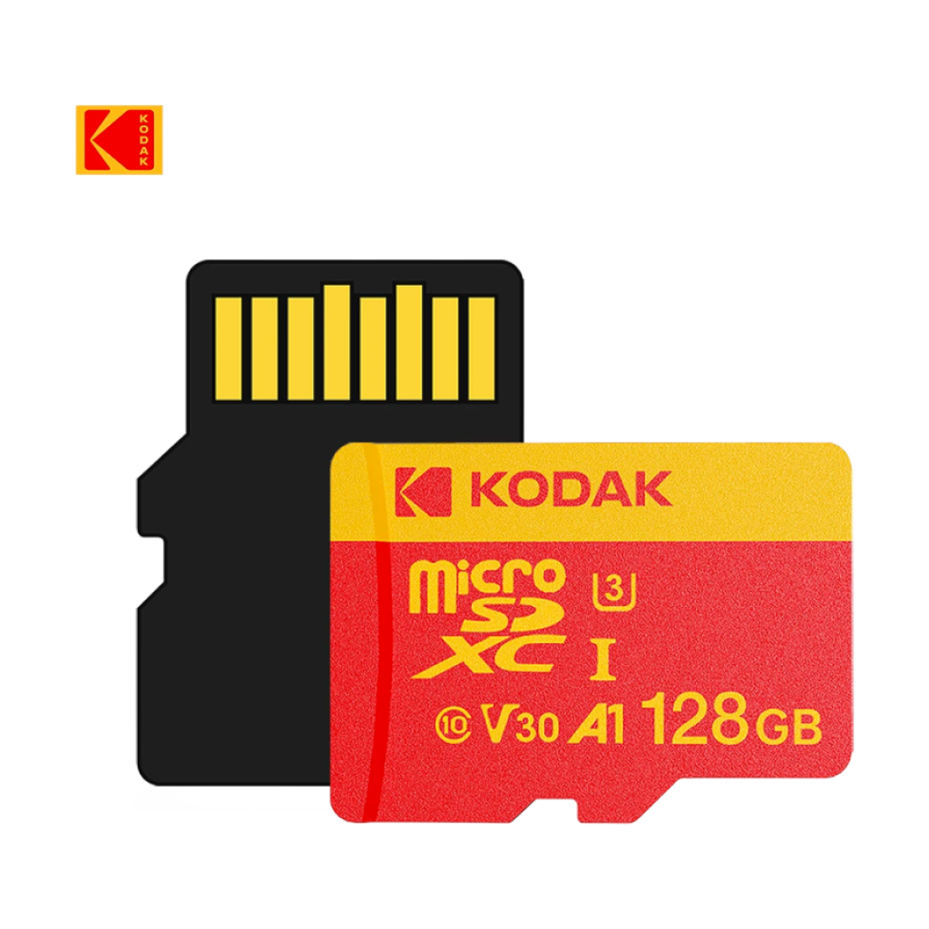 Kodak 128GB microSDXC memory card front view