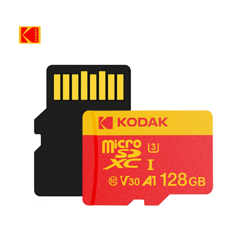 Kodak 128GB microSDXC memory card front view
