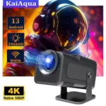 KaiAqua HY320 4K Projector 1080P HD 390ANSI Android 13 Portable WiFi 6 BT5.0 Outdoor Theater HiFi Speaker Home Cinema Projectors