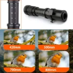 Rear mount of Lightdow 420-800mm telephoto lens compatible with Canon and Nikon