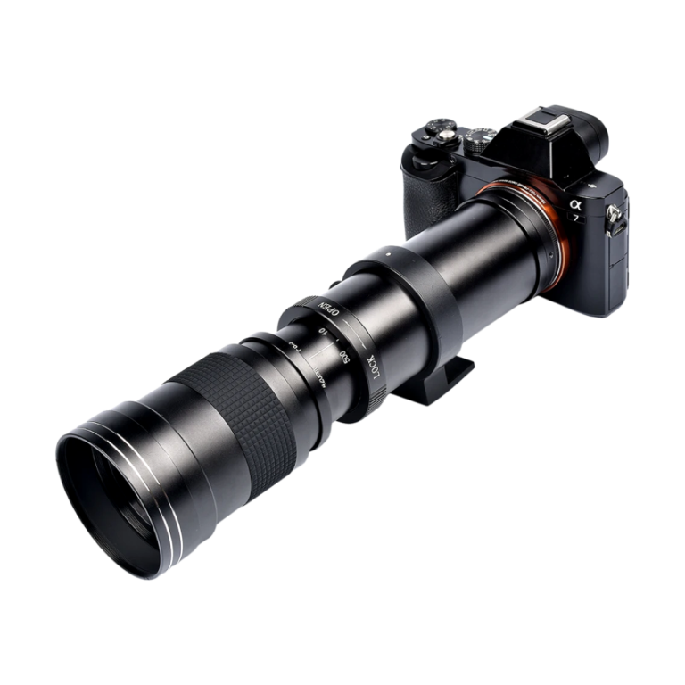 Lightdow 420-800mm f8.3-16 manual telephoto zoom lens front view