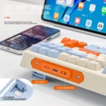 M87 Wireless Keyboard Gaming,87keys Dual Mode Bluetooth Keyboard with Rainbow-light RGB,PBT Ballcaps for Silent Office Gaming - Image 4