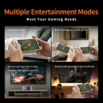 Close-up of MANGMI AIR X RGB lighting joysticks and controls