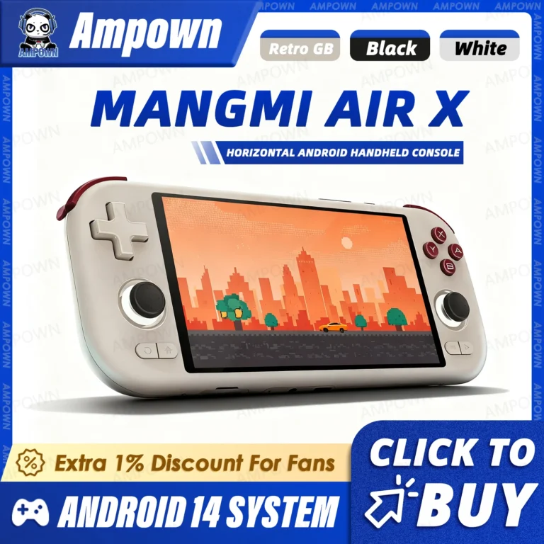MANGMI AIR X handheld gaming console front view with touchscreen