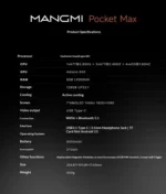 Close-up of buttons and controls on MANGMI Pocket Max gaming console