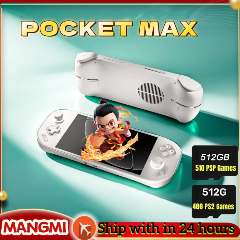 MANGMI Pocket Max 7 inch OLED handheld gaming console front view