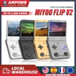 MIYOO Flip V2 handheld gaming console front view with 3.5 inch IPS screen
