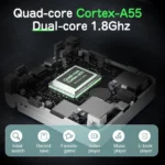 MIYOO Flip V2 handheld console with USB-C and MINI HDMI ports visible