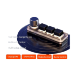 Macropad Macro Mechanical Keyboard RGB Mini Gaming Custom Programming Knob Keypads Red Switch 3 Keys For Photoshop