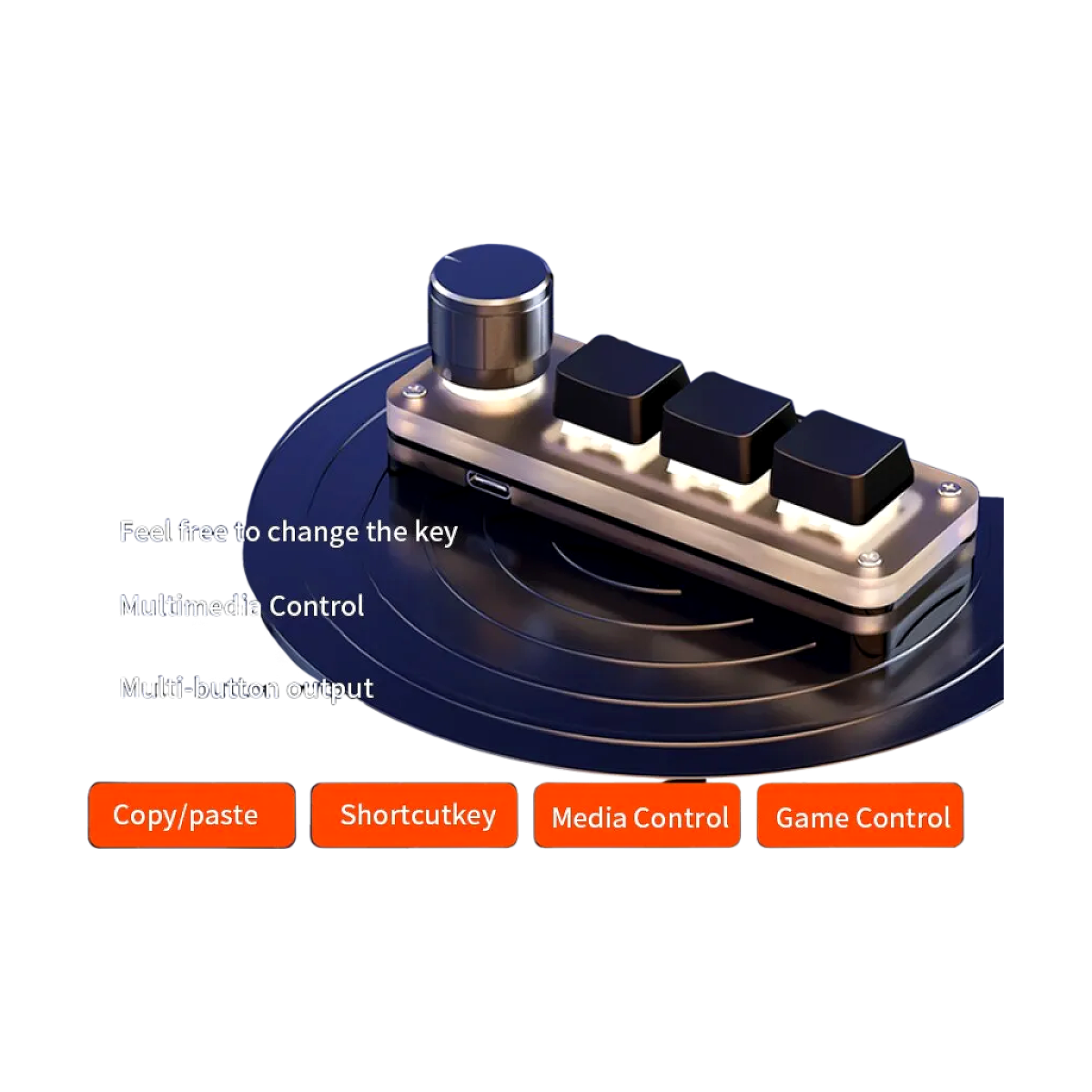 Macropad Macro Mechanical Keyboard RGB Mini Gaming Custom Programming Knob Keypads Red Switch 3 Keys For Photoshop-bg-clean Macropad Macro Mechanical Keyboard RGB Mini Gaming Custom Programming Knob Keypads Red Switch 3 Keys For Photoshop - Image 1