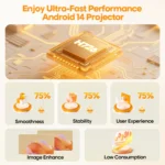 Magcubic Auto Focus Android 14 4K Projector 400ANSI 8K Native 720P HY300Max With Wifi6 BT5.4 Allwinner H726 Portable Outdoor - Image 5