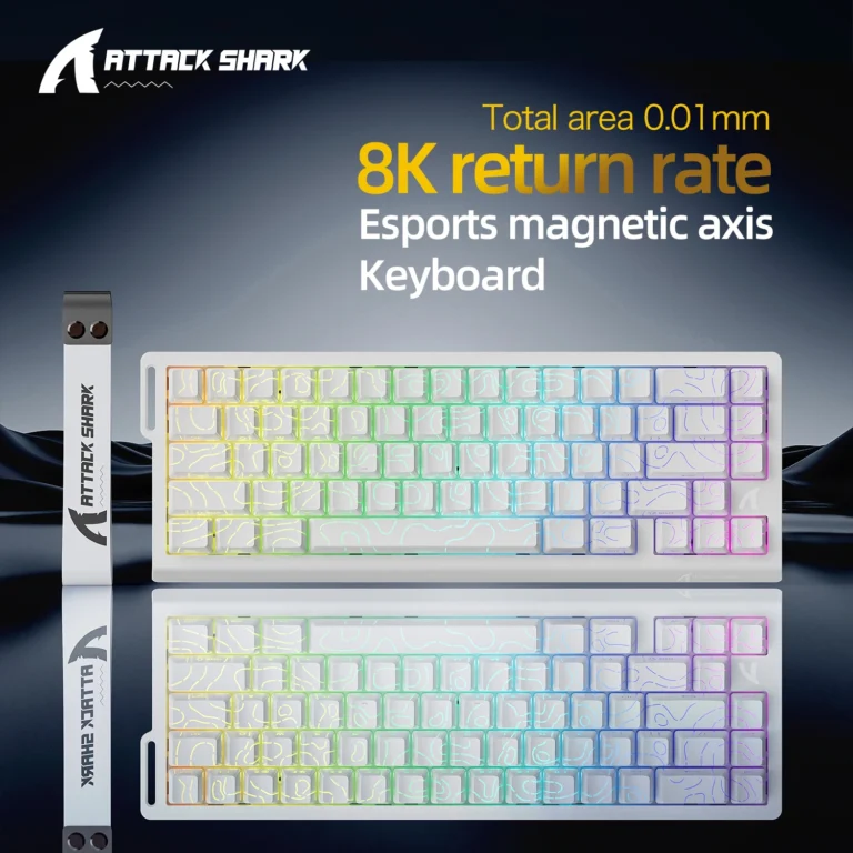 Attack Shark X68HE magnetic switch gaming keyboard front view