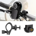 Close-up of mini camera lens and control button