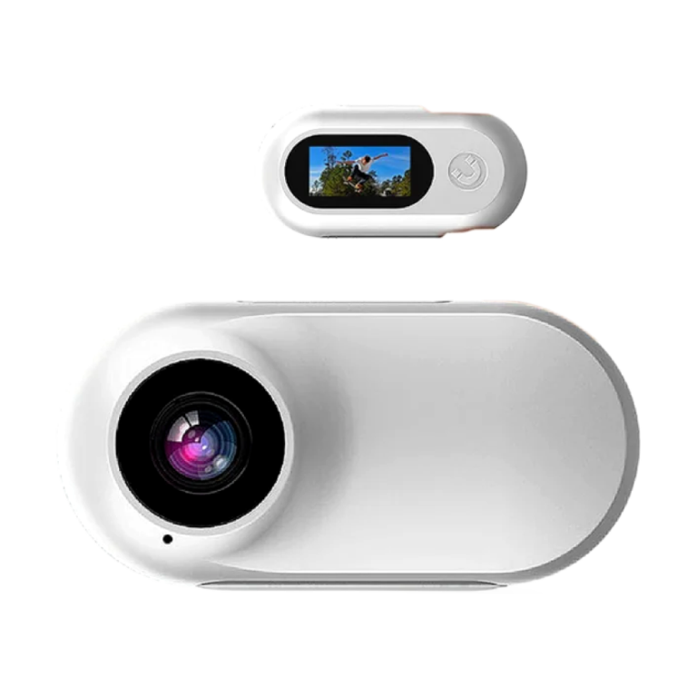 Black mini sports camera with 0.96 inch screen and 150 degree lens