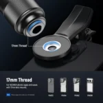 NEEWER 400mm telephoto lens showing manual focus ring and lens construction