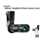 NEEWER 400mm telephoto phone camera lens with 17mm threaded clip on smartphone