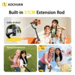 Detachable remote and AI tracking module on AOCHUAN Smart X3 gimbal