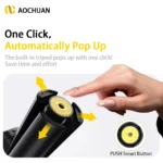 Rear selfie mirror feature on AOCHUAN Smart X3 gimbal stabilizer