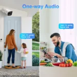 Outdoor waterproof 8MP IP camera showing side view