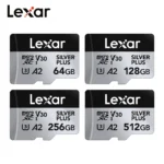 Lexar Silver Plus MicroSDXC card front view