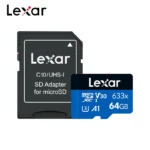 Close-up of Lexar TF Memory Card with 633x speed