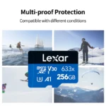 Side angle of Lexar Micro SD Card for mobile phones