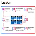 Original Lexar TF Memory Card with A1 and V10 classes