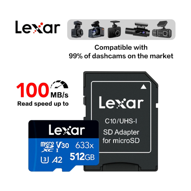 Lexar 633x Micro SD Card front view