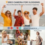 Ourlife 5K digital camera with Wi-Fi and LED fill light in low light