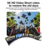 Rear view of Ourlife camera showing 3 inch flip LCD screen