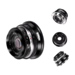 Pergear 25mm F1.7 manual prime lens front view