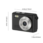 Small digital camera with six creative photo filters displayed