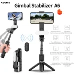 QAML A6 1-axis handheld gimbal stabilizer with selfie stick and wireless remote