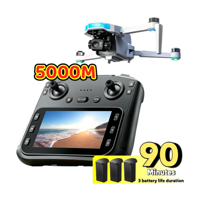 S-X1 MAX GPS drone with 3-axis gimbal and 8K camera on white background